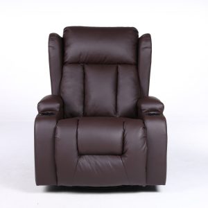 Copenhagan Leather Manual Recliner Armchair with Heat Massager in Brown Copenhagan Leather Manual Recliner Armchair with Heat Massager in Brown - Image 8