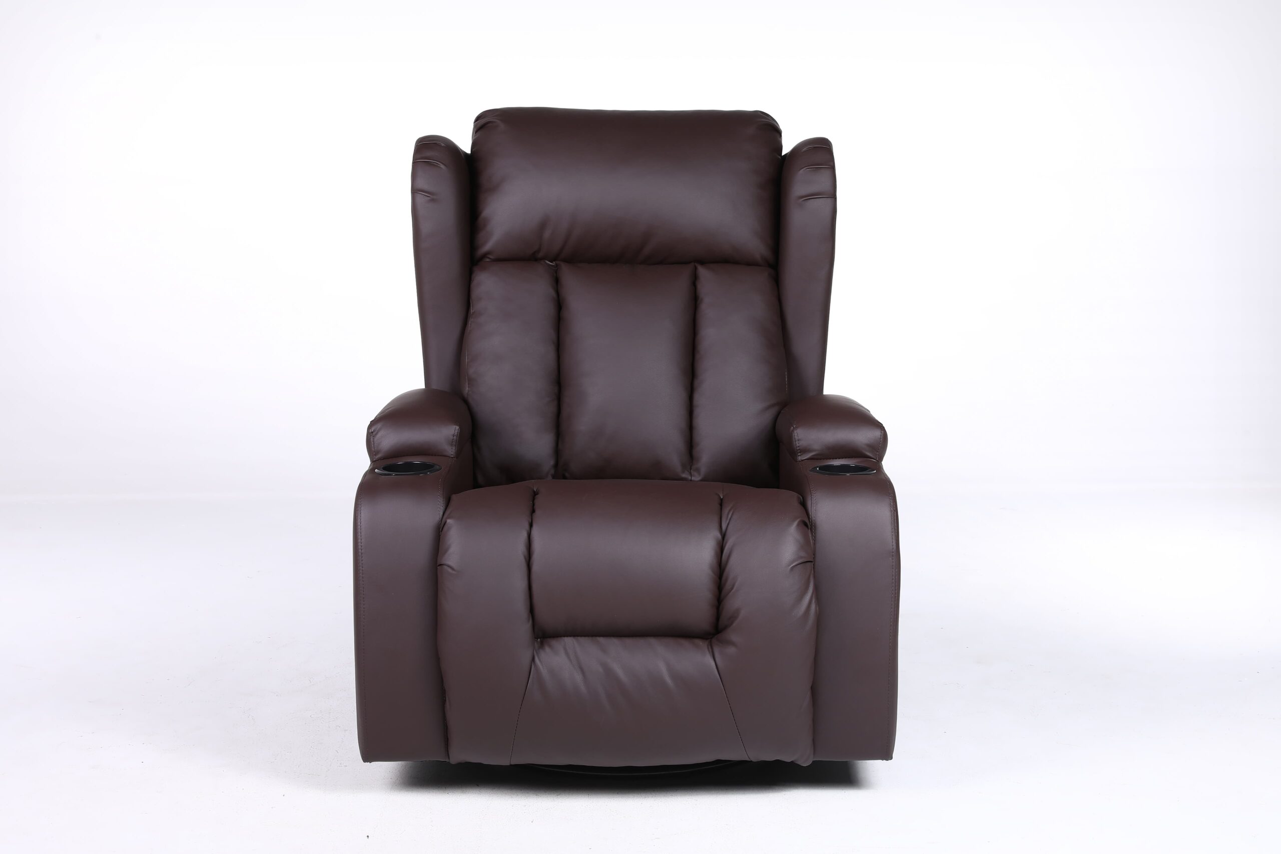 Copenhagan Leather Manual Recliner Armchair with Heat Massager in Brown Copenhagan Leather Manual Recliner Armchair with Heat Massager in Brown - Image 8
