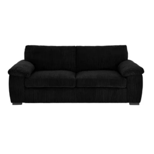 Alternative view of Amalfi Jumbo Cord Black Sofa 3+2 Fabric Sofa in Black