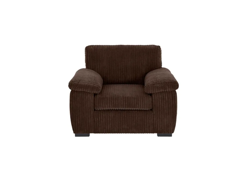 Amalfi Jumbo Cord Fabric Armchair in Chocolate amalfi chocolate jumbo cord armchair