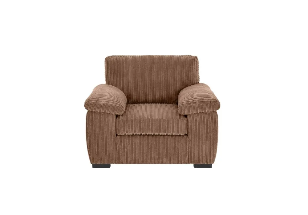 Amalfi Jumbo Cord Fabric Armchair in Coffee amalfi coffee jumbo cord armchair