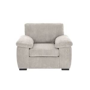 Amalfi Jumbo Cord Fabric Armchair in Cream