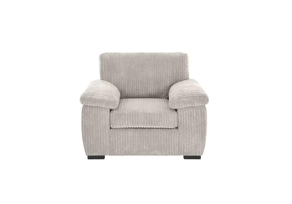 Amalfi Jumbo Cord Fabric Armchair in Cream Amalfi Jumbo Cord Fabric Armchair in Cream
