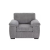 Amalfi Jumbo Cord Fabric Armchair in Grey