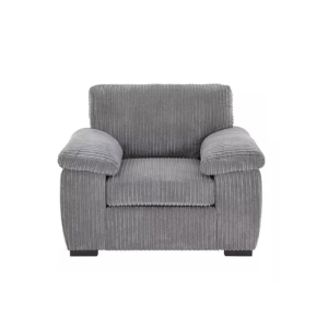 Amalfi Jumbo Cord Fabric Armchair in Grey