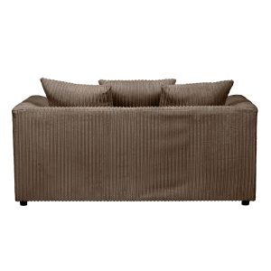 Dylan Jumbo Cord 3+2 Seater Fabric Sofa in Coffee - Image 5