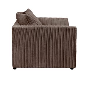 Dylan Jumbo Cord 3+2 Seater Fabric Sofa in Chocolate - Image 9