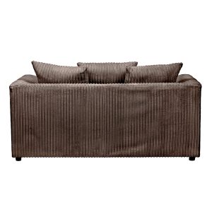 Dylan Jumbo Cord 3+2 Seater Fabric Sofa in Chocolate - Image 5