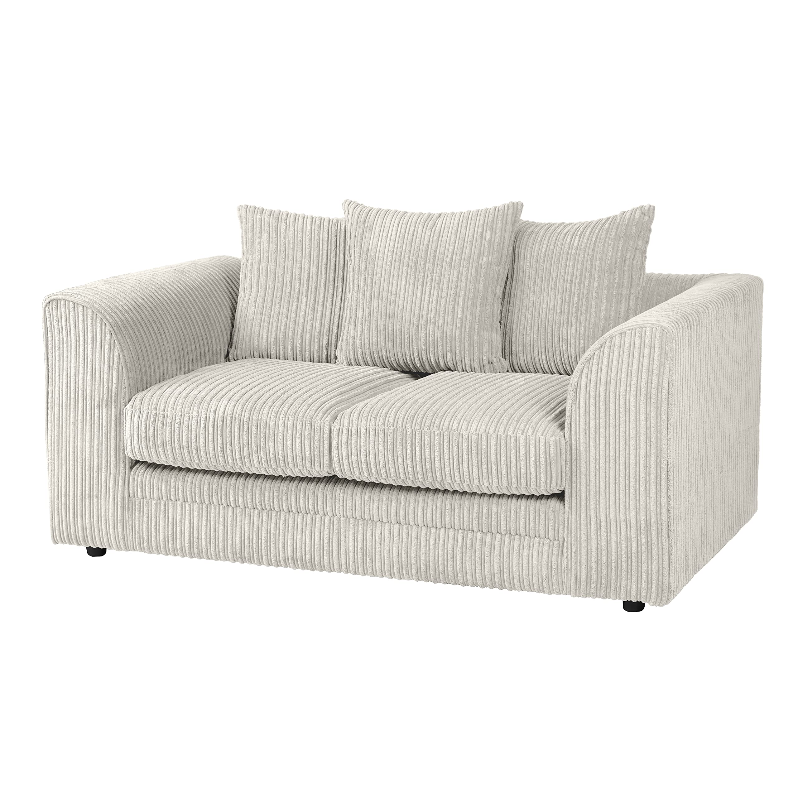 Dylan Jumbo Cord 3+2 Seater Fabric Sofa in Cream Dylan Jumbo Cord 3+2 Seater Fabric Sofa in Cream - Image 3