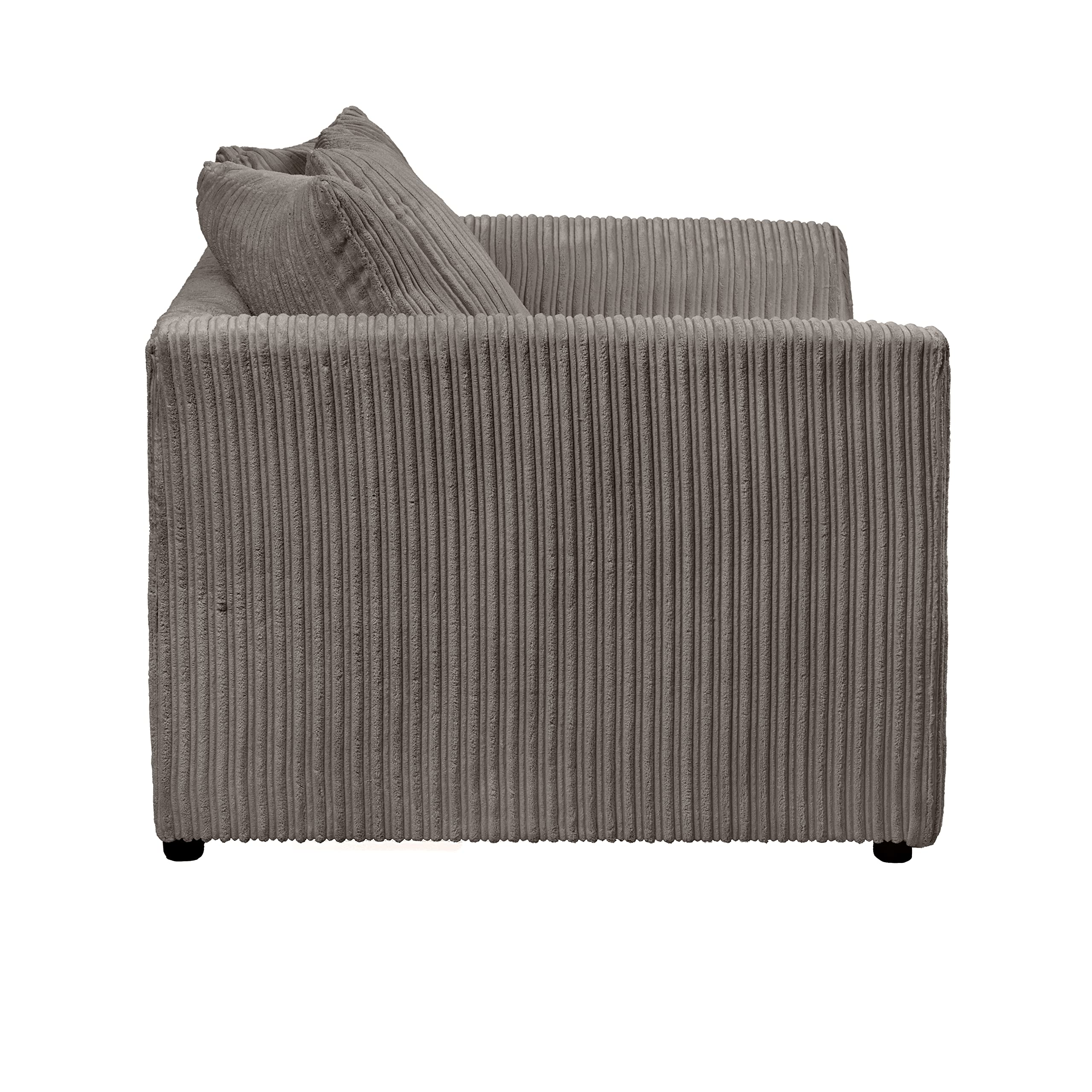 Dylan Jumbo Cord 3+2 Seater Fabric Sofa in Grey Dylan Jumbo Cord 3+2 Seater Fabric Sofa in Grey - Image 7