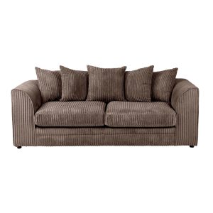 Dylan Jumbo Cord 3+2 Seater Fabric Sofa in Chocolate - Image 7