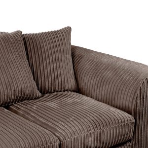 Alternative view of Dylan Jumbo Cord 3+2 Seater Fabric Sofa in Chocolate