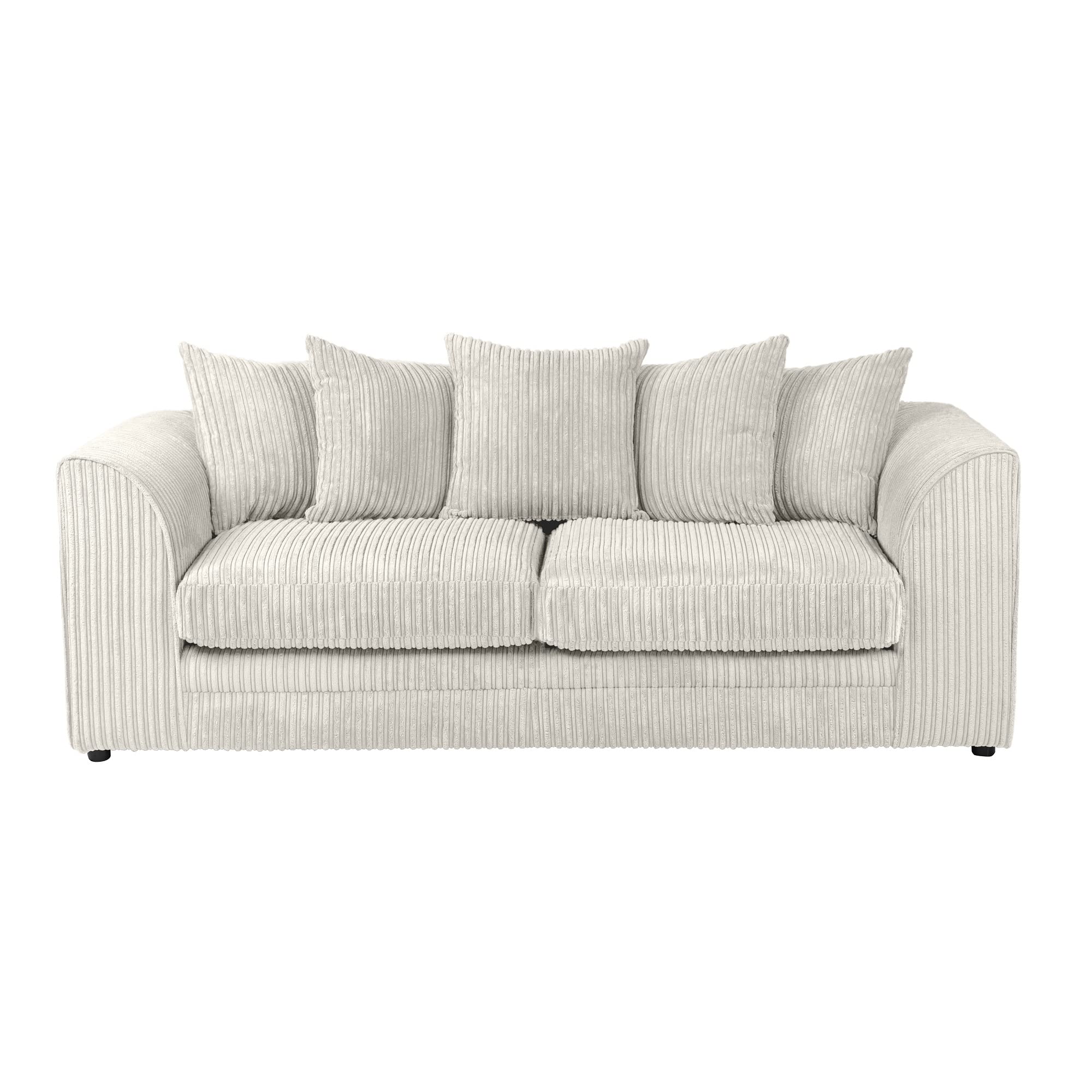 Dylan Jumbo Cord 3+2 Seater Fabric Sofa in Cream Dylan Jumbo Cord 3+2 Seater Fabric Sofa in Cream - Image 6