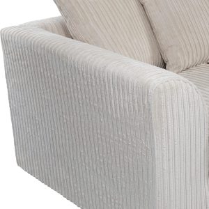 Dylan Jumbo Cord 3+2 Seater Fabric Sofa in Cream Dylan Jumbo Cord 3+2 Seater Fabric Sofa in Cream - Image 9