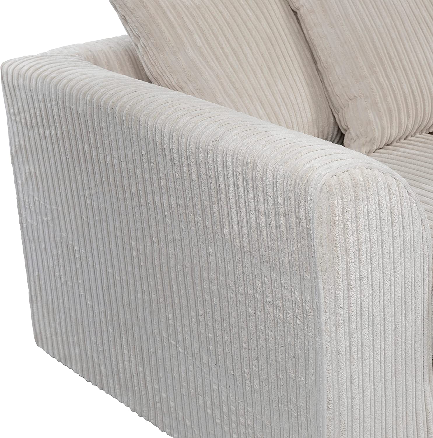 Dylan Jumbo Cord 3+2 Seater Fabric Sofa in Cream Dylan Jumbo Cord 3+2 Seater Fabric Sofa in Cream - Image 9