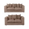 Dylan Jumbo Cord 3+2 Seater Fabric Sofa in Coffee