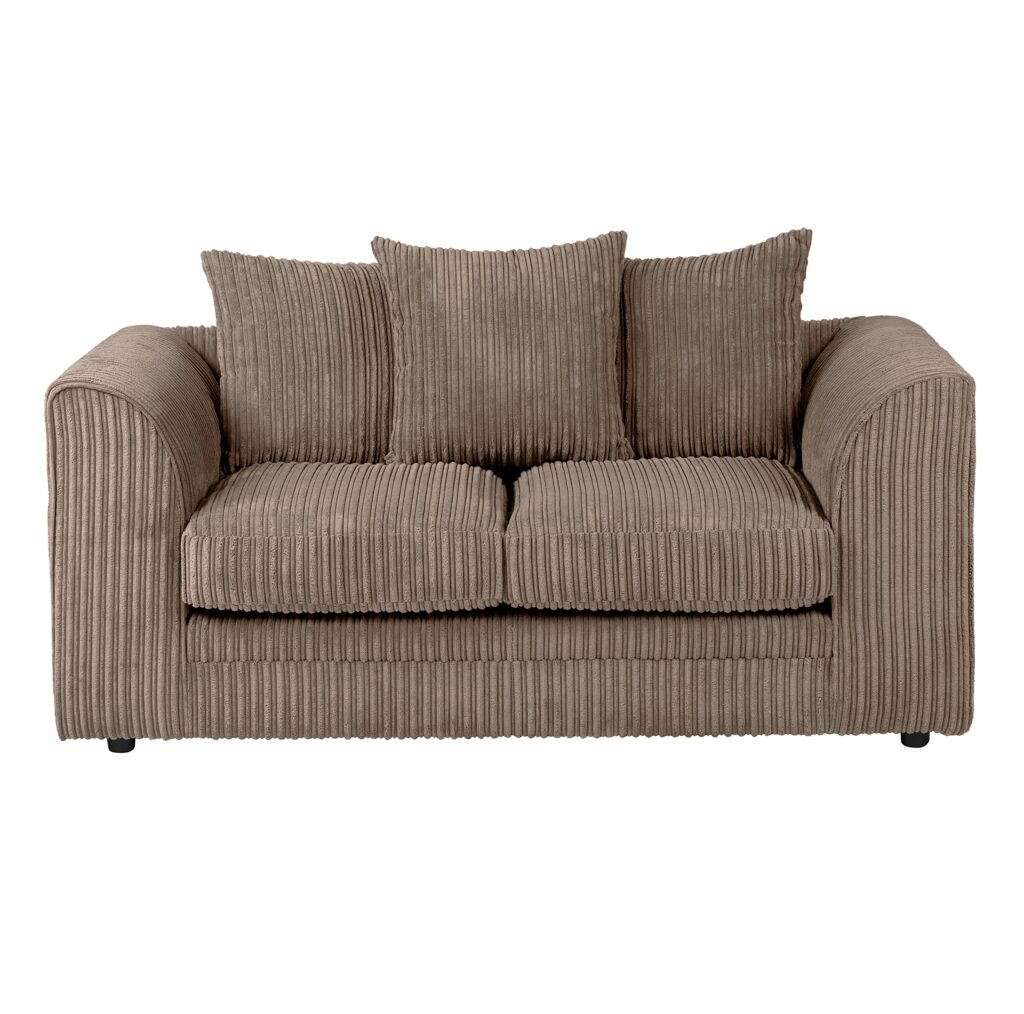 Dylan Jumbo Cord 3+2 Seater Fabric Sofa in Coffee