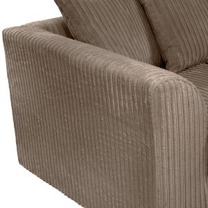 Dylan Jumbo Cord 3+2 Seater Fabric Sofa in Coffee - Image 10