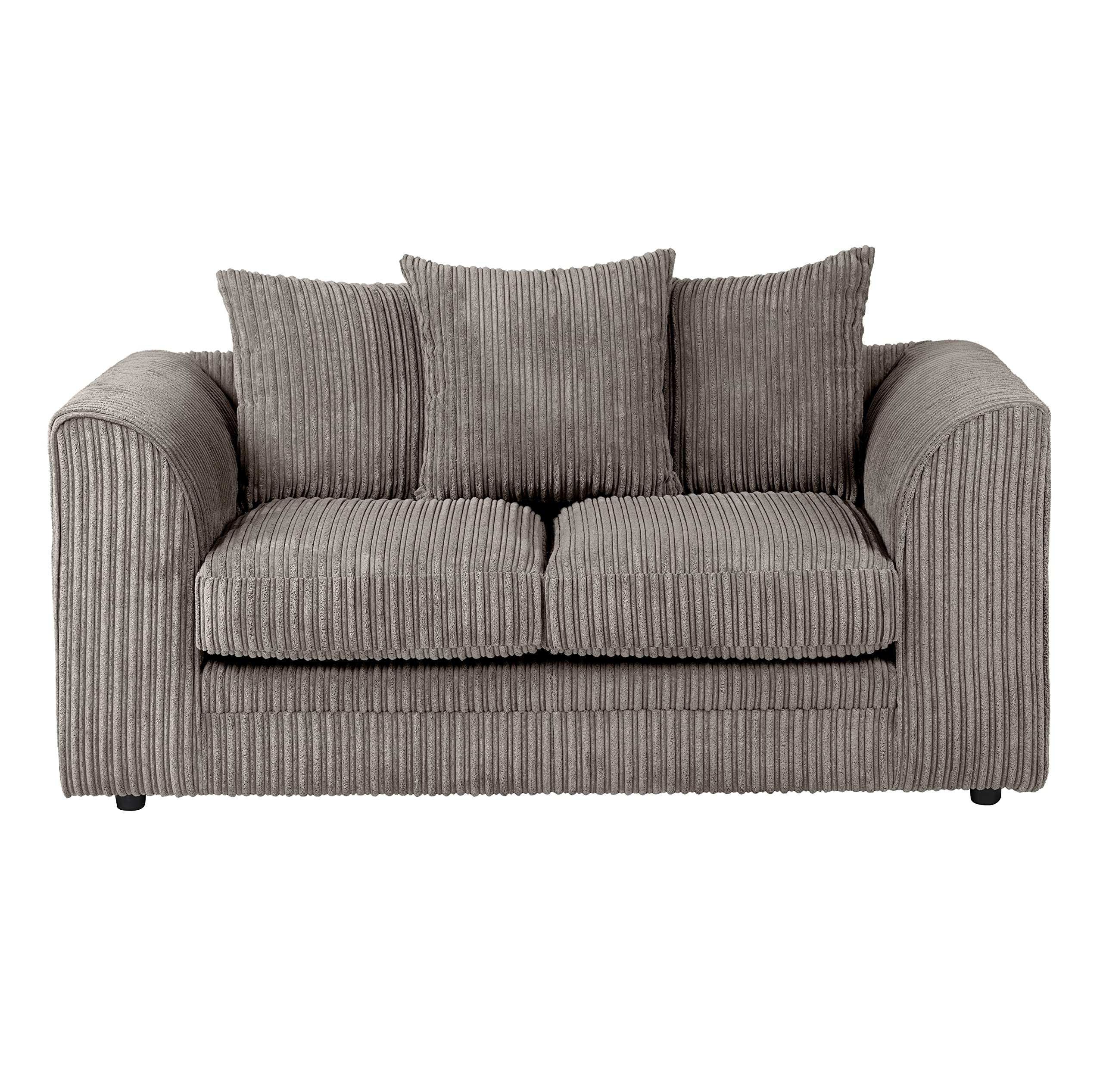 Dylan Jumbo Cord 3+2 Seater Fabric Sofa in Grey Dylan Jumbo Cord 3+2 Seater Fabric Sofa in Grey - Image 8