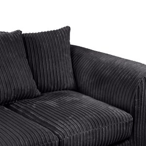 Alternative view of Dylan Jumbo Cord 3+2 Seater Fabric Sofa in Black
