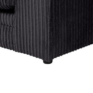 Dylan Jumbo Cord 3+2 Seater Fabric Sofa in Black Dylan Jumbo Cord 3+2 Seater Fabric Sofa in Black - Image 11