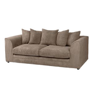 Dylan Jumbo Cord 3+2 Seater Fabric Sofa in Coffee - Image 6