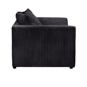 Dylan Jumbo Cord 3+2 Seater Fabric Sofa in Black Dylan Jumbo Cord 3+2 Seater Fabric Sofa in Black - Image 10