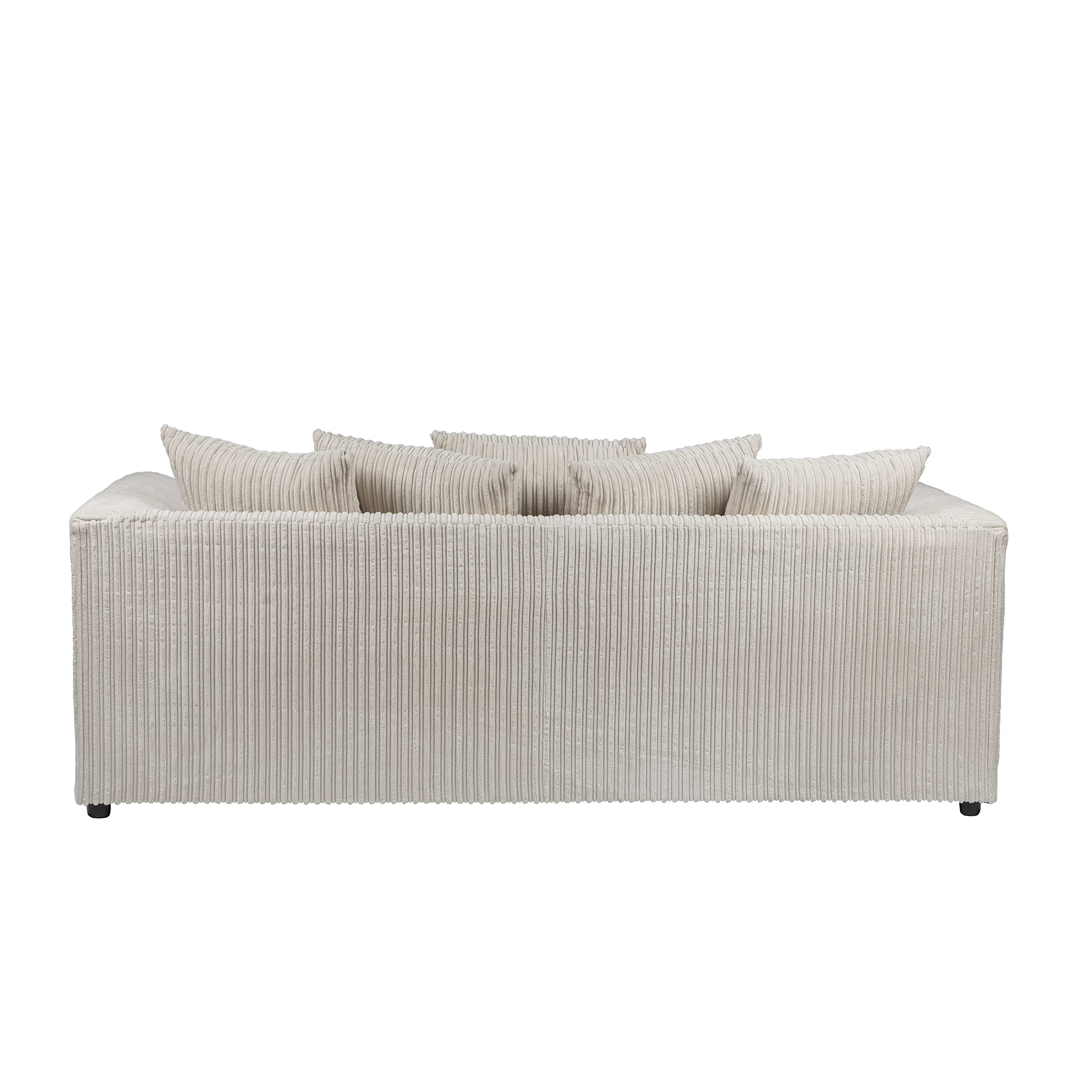 Dylan Jumbo Cord 3+2 Seater Fabric Sofa in Cream Dylan Jumbo Cord 3+2 Seater Fabric Sofa in Cream - Image 8