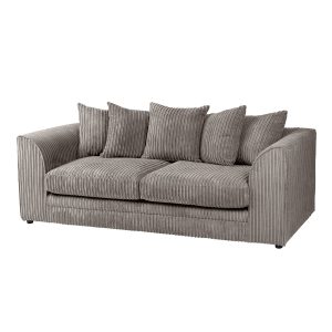 Dylan Jumbo Cord 3+2 Seater Fabric Sofa in Grey Dylan Jumbo Cord 3+2 Seater Fabric Sofa in Grey - Image 4