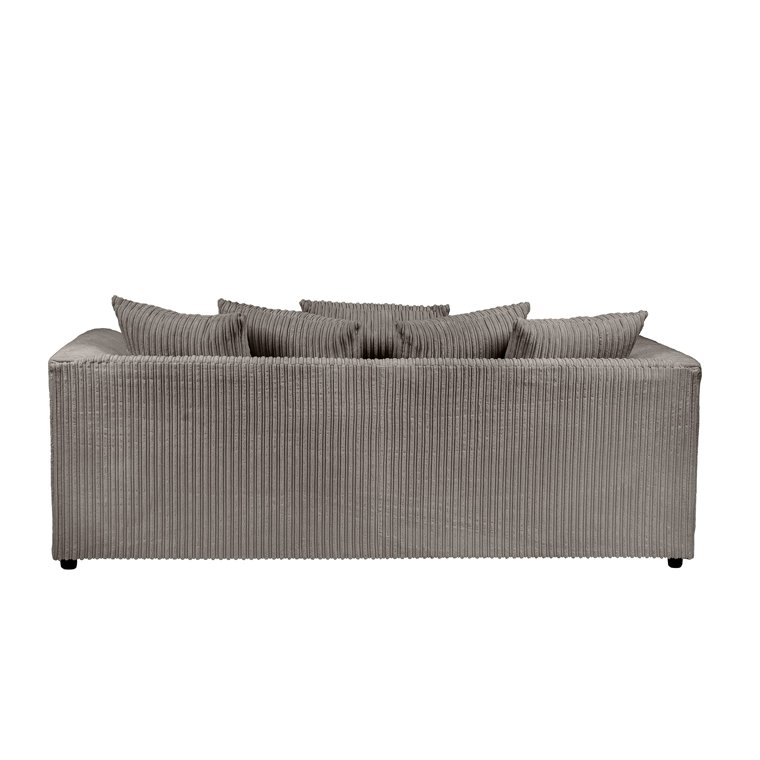 Dylan Jumbo Cord 3+2 Seater Fabric Sofa in Grey Dylan Jumbo Cord 3+2 Seater Fabric Sofa in Grey - Image 6