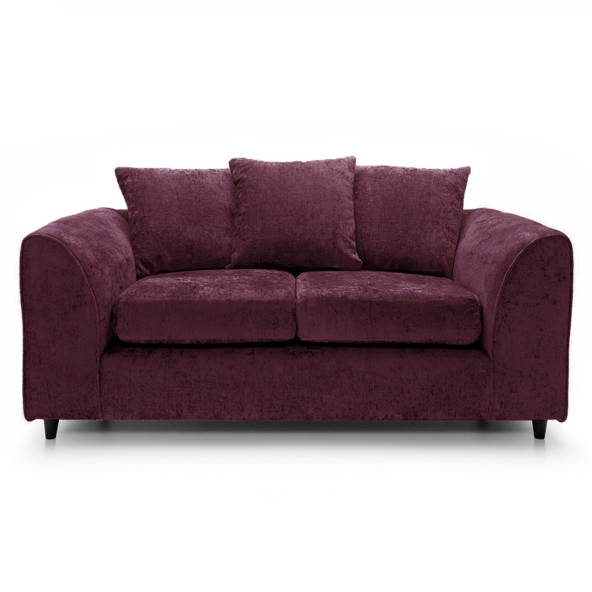 Dylan Chenille 3+2 Seater Fabric Sofa in Aubergine Dylan Chenille 3+2 Seater Fabric Sofa in Aubergine - Image 3