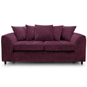 Alternative view of Dylan Chenille 3+2 Seater Fabric Sofa in Aubergine