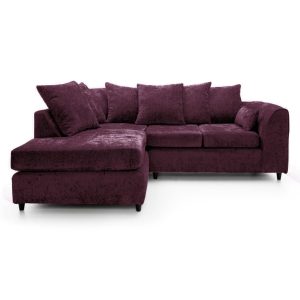 Alternative view of Dylan Chenille 4 Seater Fabric Corner Sofa in Aubergine