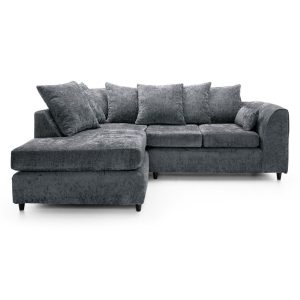 Alternative view of Dylan Chenille 4 Seater Fabric Corner Sofa in Grey