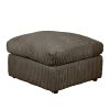 Dylan Jumbo Cord Fabric Footstool in Chocolate