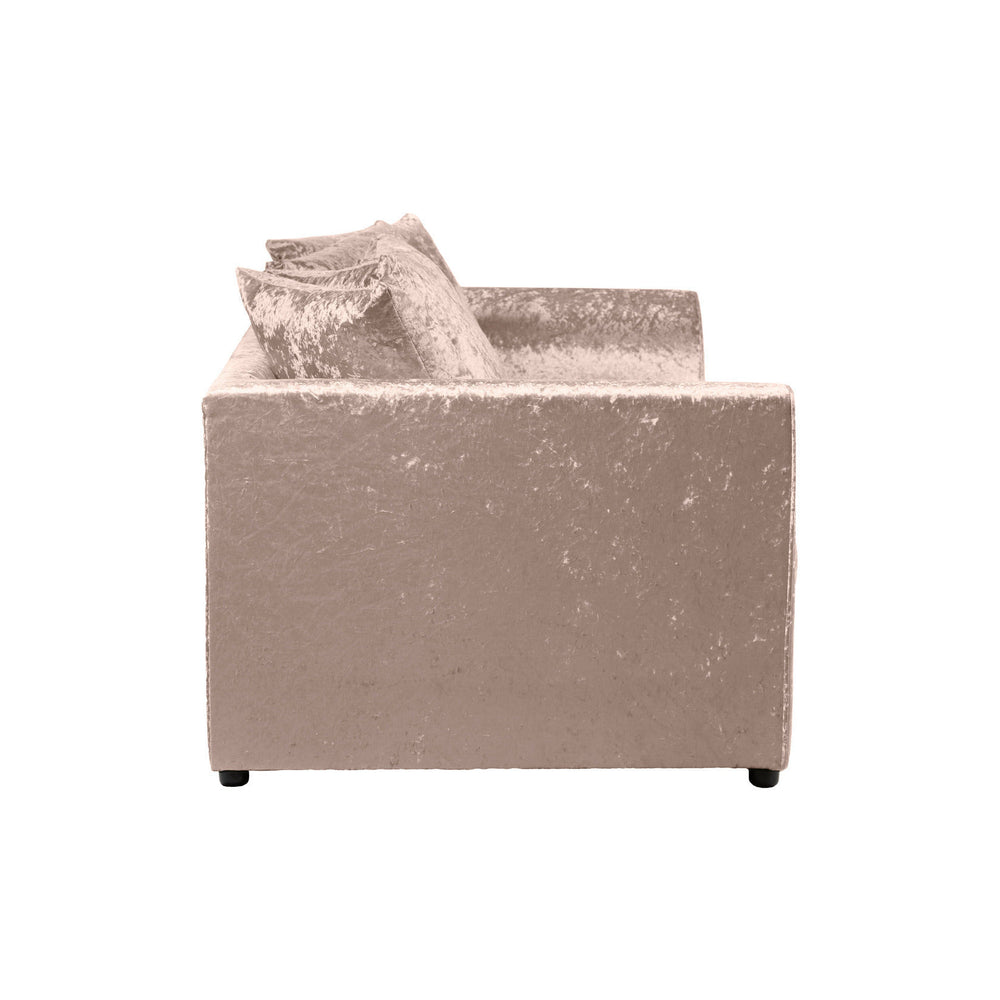 Dylan Crushed Velvet 4 Seater Fabric Corner Sofa in Mink Dylan Crushed Velvet 4 Seater Fabric Corner Sofa in Mink - Image 8