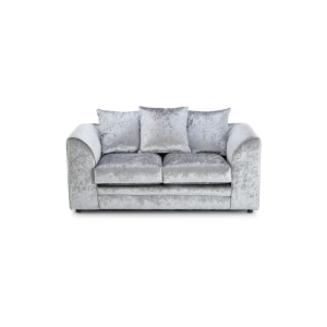 Dylan Crushed Velvet 3+2 Seater Fabric Sofa in Silver - Image 3