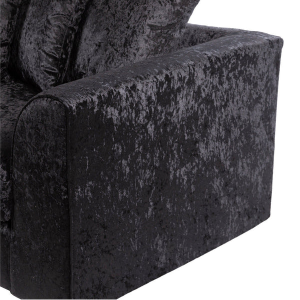 Alternative view of Dylan Crushed Velvet 3+2 Seater Fabric Sofa in Black