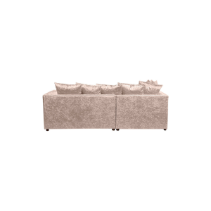 Dylan Crushed Velvet 4 Seater Fabric Corner Sofa in Mink Dylan Crushed Velvet 4 Seater Fabric Corner Sofa in Mink - Image 7