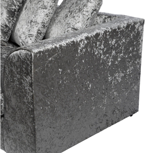 Alternative view of Dylan Crushed Velvet 3+2 Seater Fabric Sofa in Silver