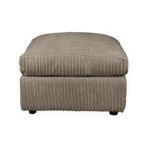 Dylan Jumbo Cord Fabric Footstool in Coffee Dylan Jumbo Cord Fabric Footstool in Coffee - Image 3