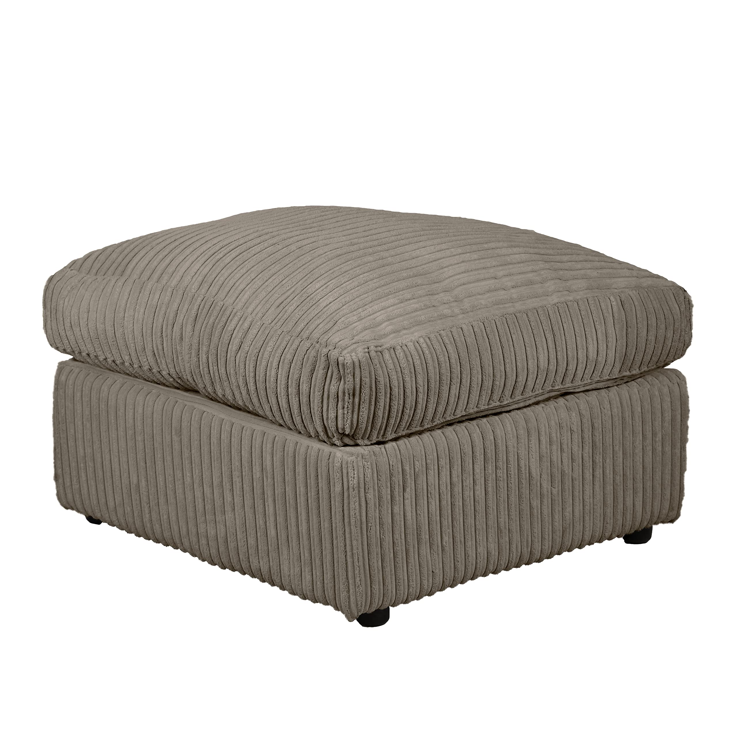 Dylan Jumbo Cord Fabric Footstool in Coffee Dylan Jumbo Cord Fabric Footstool in Coffee