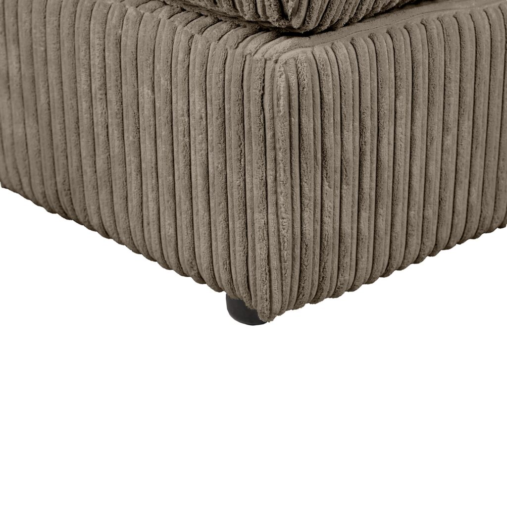 Dylan Jumbo Cord Fabric Footstool in Coffee