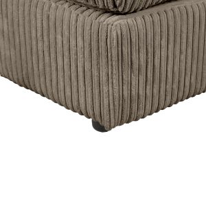 Dylan Jumbo Cord Fabric Footstool in Coffee Dylan Jumbo Cord Fabric Footstool in Coffee - Image 4