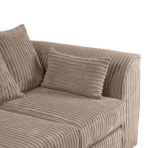 Alternative view of Dylan Jumbo Cord 4 Seater Fabric Corner Sofa in Coffee