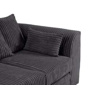 Alternative view of Dylan Jumbo Cord 4 Seater Fabric Corner Sofa in Black