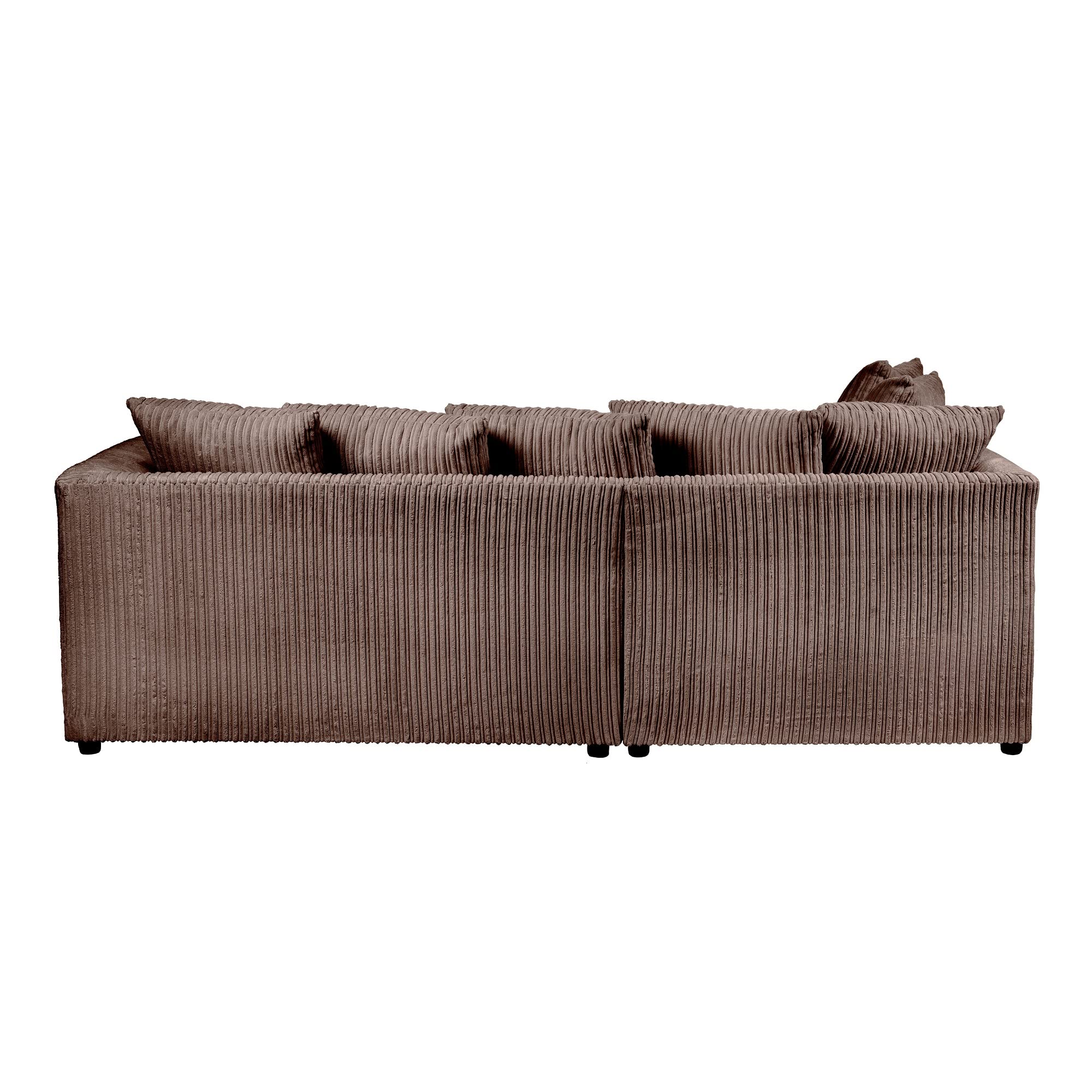Dylan Jumbo Cord 4 Seater Fabric Corner Sofa in Chocolate Dylan Jumbo Cord 4 Seater Fabric Corner Sofa in Chocolate - Image 8