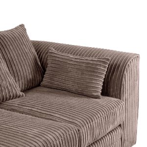 Alternative view of Dylan Jumbo Cord 4 Seater Fabric Corner Sofa in Chocolate