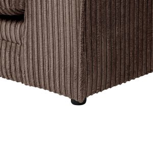 Dylan Jumbo Cord 4 Seater Fabric Corner Sofa in Chocolate Dylan Jumbo Cord 4 Seater Fabric Corner Sofa in Chocolate - Image 9