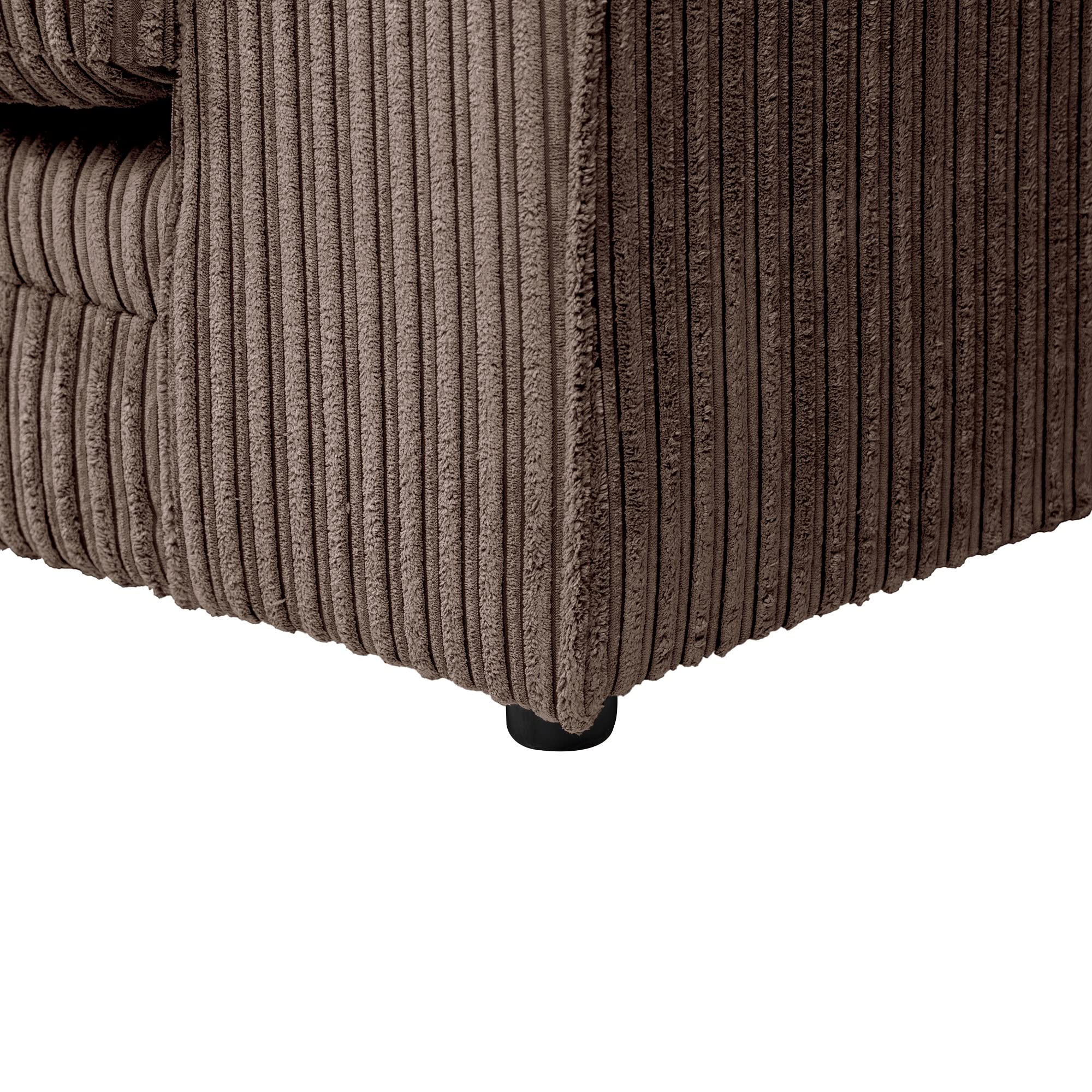 Dylan Jumbo Cord 4 Seater Fabric Corner Sofa in Chocolate Dylan Jumbo Cord 4 Seater Fabric Corner Sofa in Chocolate - Image 9
